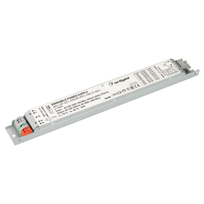 Блок питания Arlight ARJ-SP-60-Linear-PFC-DALI2-ADJ (60W, 80-300V, 0.2-0.5A) 035535 Блок питания Arlight ARJ-SP-60-Linear-PFC-DALI2-ADJ (60W, 80-300V, 0.2-0.5A) 035535