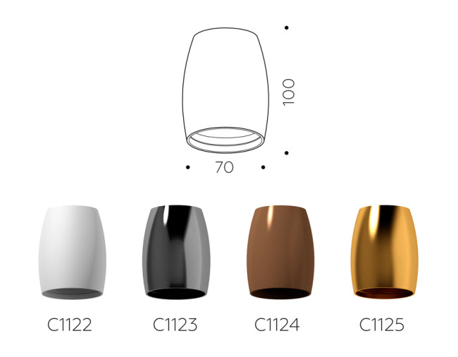 Корпус светильника накладной Ambrella Light DIY Spot C1124 Корпус светильника накладной Ambrella Light DIY Spot C1124