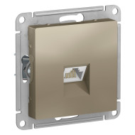 Розетка компьютерная RJ45, кат. 6A Systeme Electric AtlasDesign Шампань ATN000586