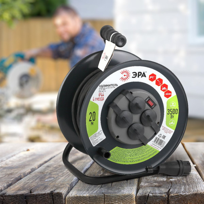 Удлинитель силовой Эра RMx-4es-3x2.5-20m-IP44(KG) Б0043057 Удлинитель силовой Эра RMx-4es-3x2.5-20m-IP44(KG) Б0043057