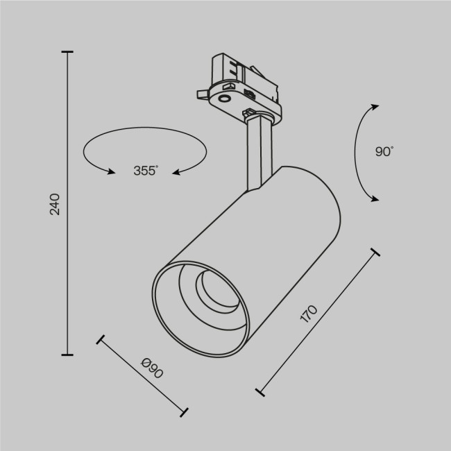 Трековый трехфазный светильник Maytoni Technical Focus Led TR197-3-40WCCT-M-W Трековый трехфазный светильник Maytoni Technical Focus Led TR197-3-40WCCT-M-W