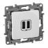 Розетка 2хUSB Legrand Etika белая 672294 Розетка 2хUSB Legrand Etika белая 672294