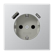 Розетка 2K+З USB Typ AC Jung AL1520-15CA Розетка 2K+З USB Typ AC Jung AL1520-15CA