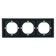 Рамка 3-местная Stekker Мия PFR00-3003-05 черный бархат 50463