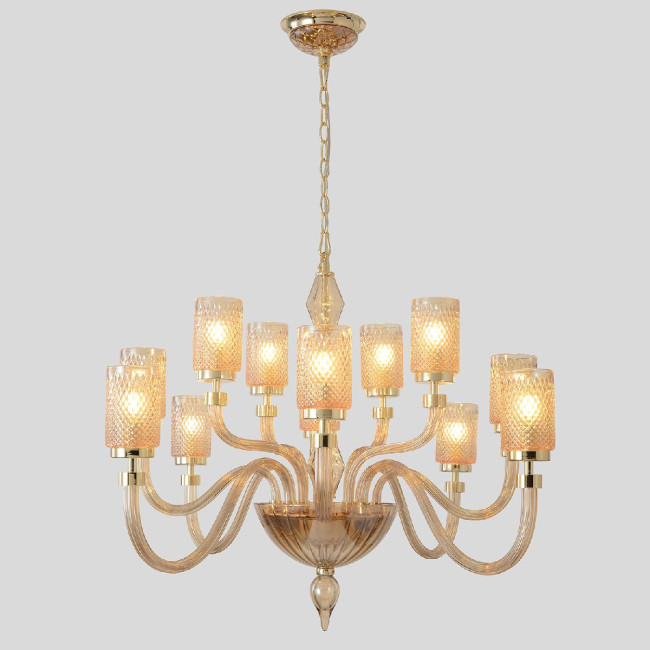 Подвесная люстра Crystal Lux SILVESTRO SP12 AMBER Подвесная люстра Crystal Lux SILVESTRO SP12 AMBER