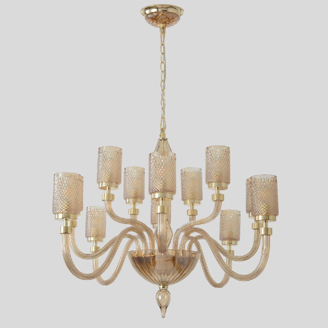 Подвесная люстра Crystal Lux SILVESTRO SP12 AMBER Подвесная люстра Crystal Lux SILVESTRO SP12 AMBER