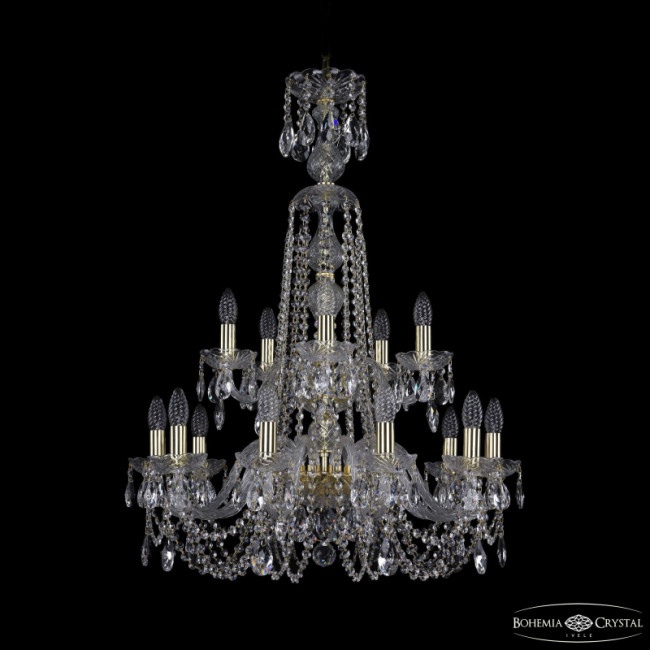 Подвесная люстра Bohemia Ivele Crystal 1402/10+5/240/XL-90/2d G