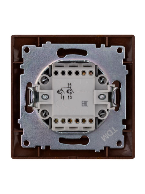 Выключатель двухклавишный с подсветкой Лама TDM Electric SQ1815-0405 Выключатель двухклавишный с подсветкой Лама TDM Electric SQ1815-0405