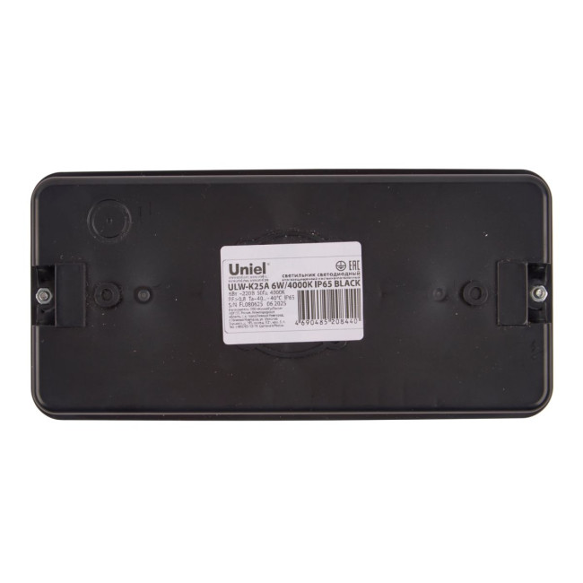 Светильник пылевлагозащищенный Uniel ULW-K25A 6W/4000K IP65 BLACK UL-00013351