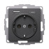 Розетка 16А с 2 USB A+C, 5В/2,4А/3,0А, 2х5В/1,5А, Systeme Electric AtlasDesign Базальт ATN001432