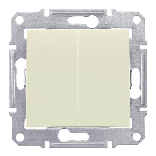 Переключатель двухклавишный Schneider Electric Sedna 10A 250V SDN0600147 Переключатель двухклавишный Schneider Electric Sedna 10A 250V SDN0600147