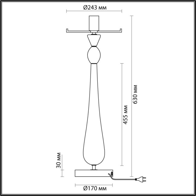 Основа для настольной лампы Odeon Light Tower 4889/1T