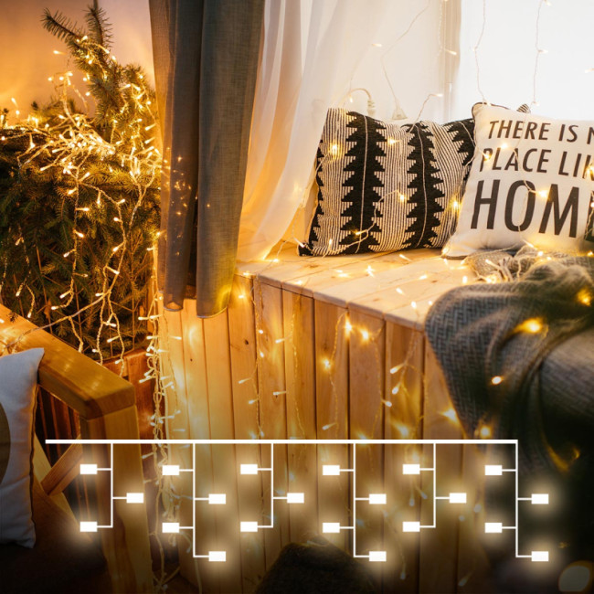 Гирлянда занавес Eurosvet 200-001 теплый белый 1,5*1м IP20 Гирлянда занавес Eurosvet 200-001 теплый белый 1,5*1м IP20