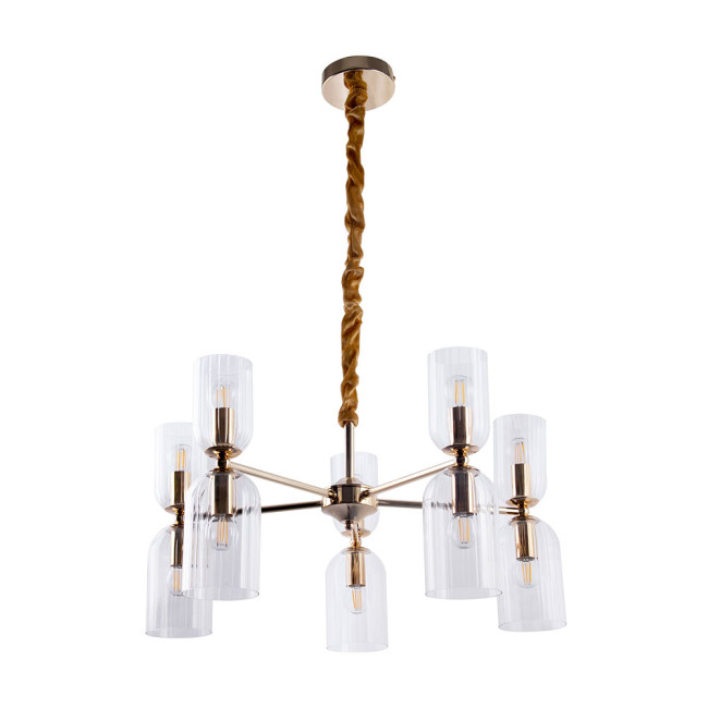 Подвесная люстра Arte Lamp Charm A1623LM-10GO Подвесная люстра Arte Lamp Charm A1623LM-10GO
