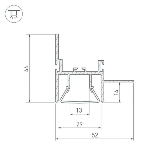 Профиль Arlight FOLED-WALL-2000 023865 Профиль Arlight FOLED-WALL-2000 023865