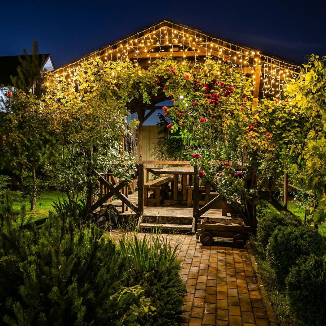 Уличная гирлянда Uniel ULD-B6007-200/STK WARM WHITE IP44 UL-00010889