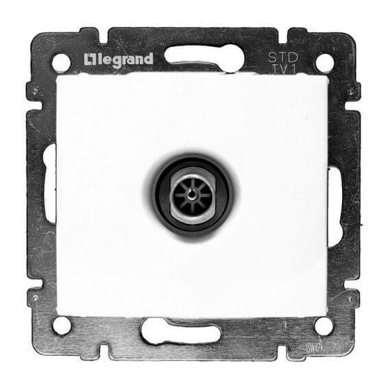 Розетка TV оконечная Legrand Valena алюминий 770130 Розетка TV оконечная Legrand Valena алюминий 770130