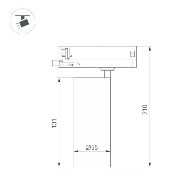 Трековый трехфазный светильник Arlight LGD-SILMA-4TR-R55-4W Warm3000 (WH, 4 deg, 230V) (IP20 Металл) 060462 Трековый трехфазный светильник Arlight LGD-SILMA-4TR-R55-4W Warm3000 (WH, 4 deg, 230V) (IP20 Металл) 060462