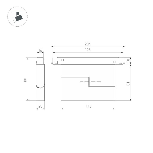 Трековый трехфазный светильник Arlight MAG-ORIENT-FLAT-FOLD-S195-6W Warm3000 WH, 80 deg, 48V 035854(1) Трековый трехфазный светильник Arlight MAG-ORIENT-FLAT-FOLD-S195-6W Warm3000 WH, 80 deg, 48V 035854(1)