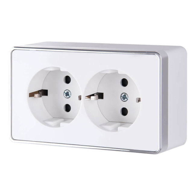 Розетка двойная с заземлением Werkel Gallant белый W5072101 4690389164644 Розетка двойная с заземлением Werkel Gallant белый W5072101 4690389164644