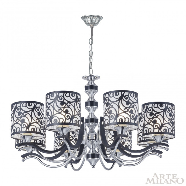 Подвесная люстра Arte Milano Florentia-4957 304957/8 Bk/Ni