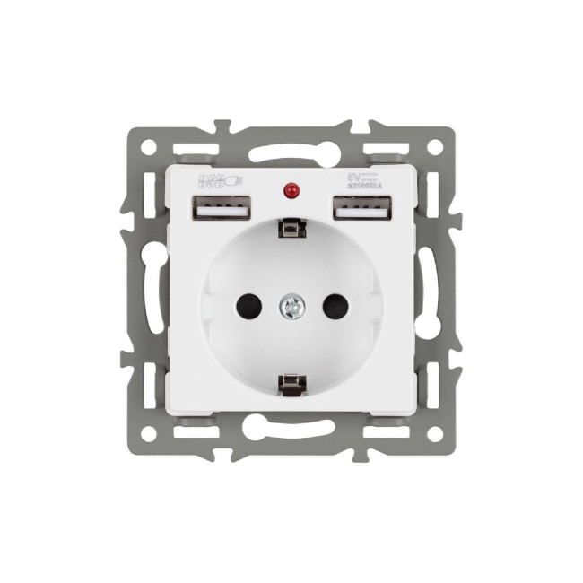 Механизм розетки с USB зарядкой Arlight SCT-MUAA-PL-WH (250V, 16A) 043733 Механизм розетки с USB зарядкой Arlight SCT-MUAA-PL-WH (250V, 16A) 043733