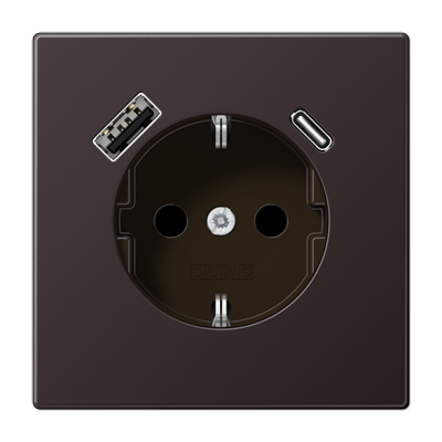Розетка 2K+З USB Typ AC Jung AL1520-15CAD Розетка 2K+З USB Typ AC Jung AL1520-15CAD