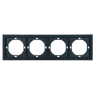 Рамка 4-местная Stekker Мия PFR00-3004-05 черный бархат 50464