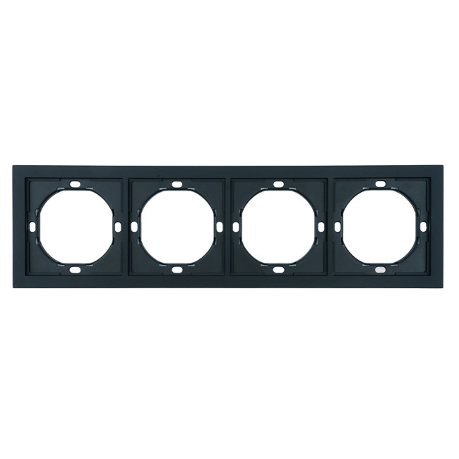 Рамка 4-местная Stekker Мия PFR00-3004-05 черный бархат 50464